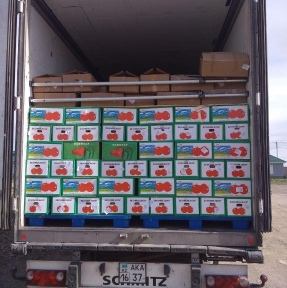 <p>Очередное транспортное средство с партией томата зашло на СВХ, декларация подана.</p>
